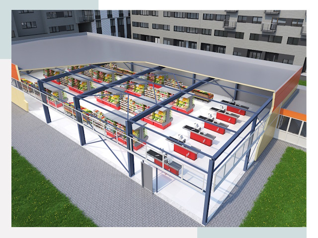 Строительство магазинов в Жигулёвск от 607 руб. за м²