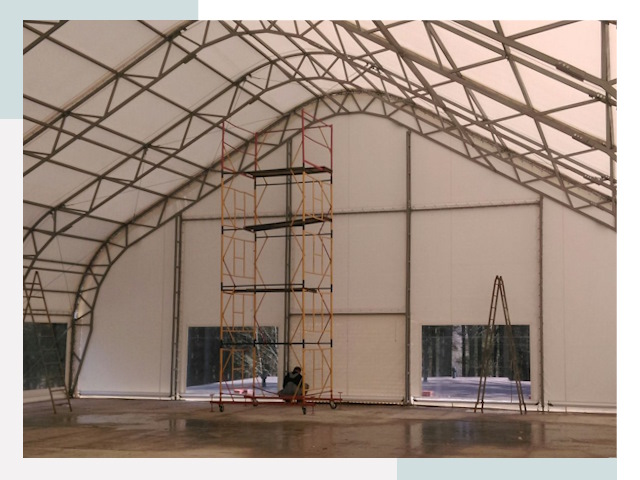 Шатровые ангары в Жигулёвске